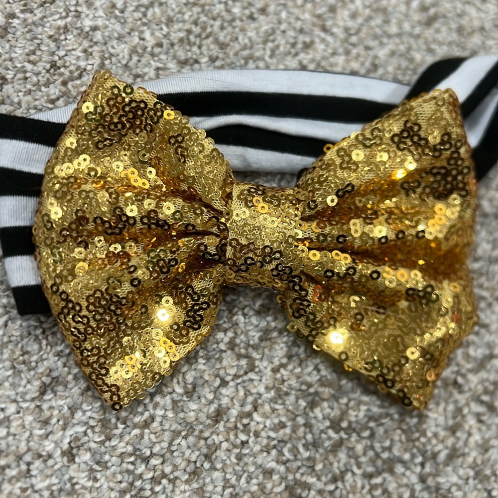Baby headband: Gold sequin